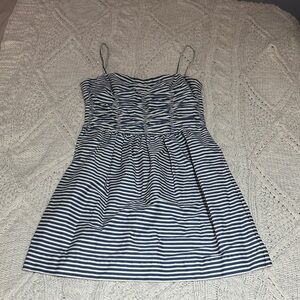 Ralph Lauren Blue and White Striped Dress (Size: 2)